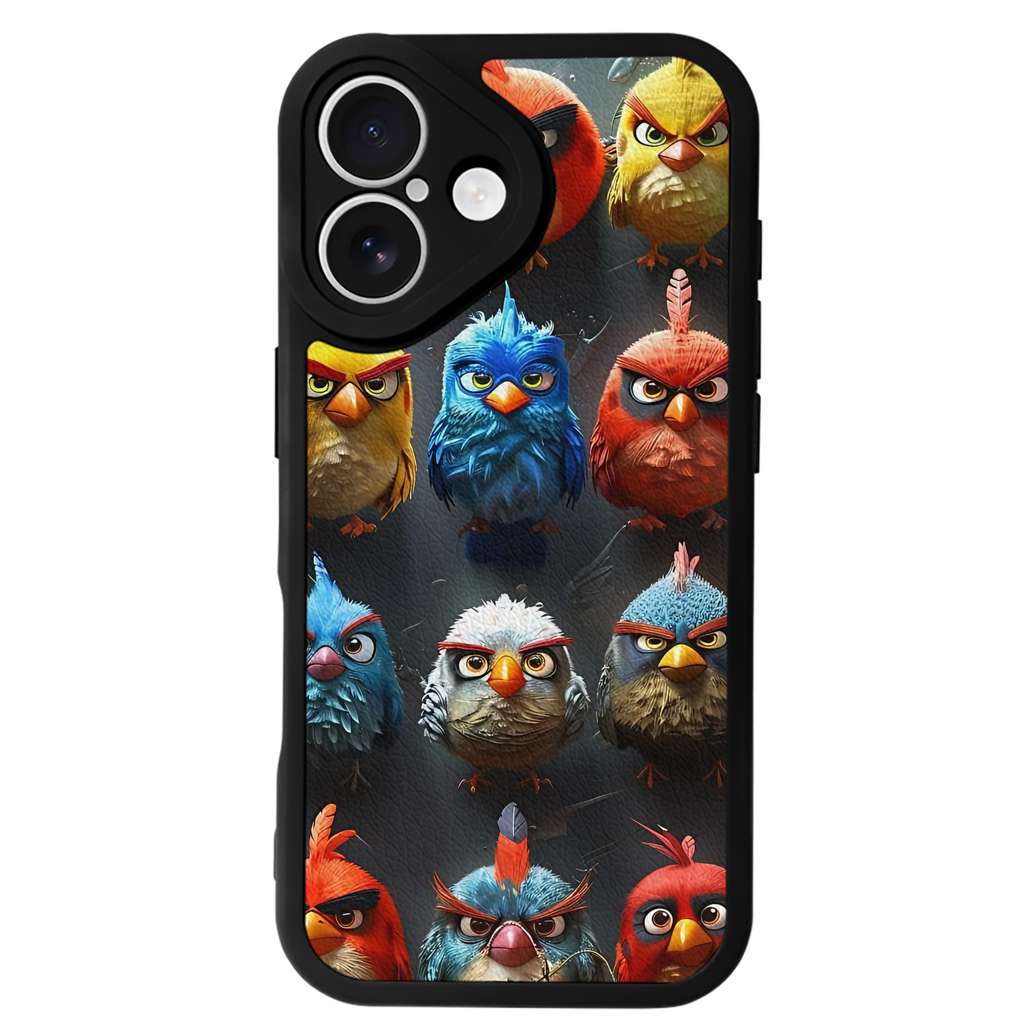 （画像用） Angry Birds アングリーバード 【iPhone 16シリーズ対応】シリコンスマホケース（レザー調） 材質：シリコン